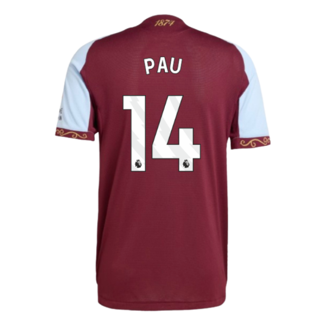 2025-2026 Aston Villa Authentic Home Shirt (Pau 14)