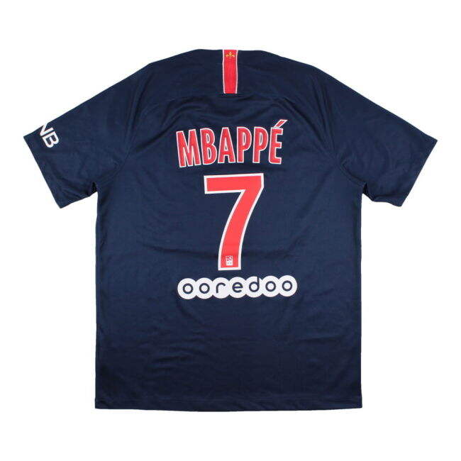 Psg (psg) Home - Featuring Mbappe #7 - Match Quality - Durable Fabric