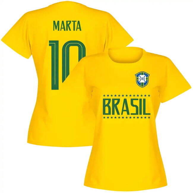 Marta 10 Licensed 2025-2026 Brazil CONMEBOL Home Jersey (Womens)
