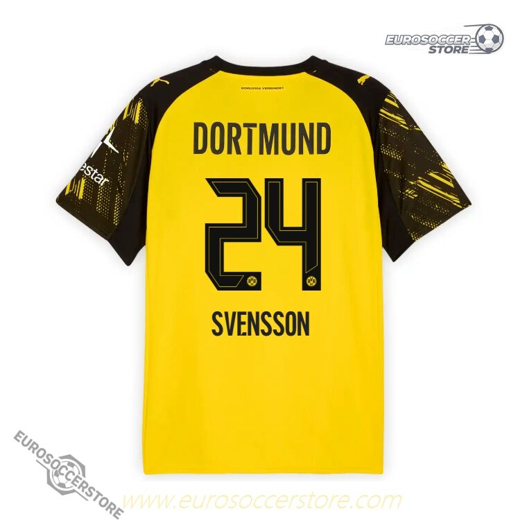 Borussia Dortmund SVENSSON 24 Home Jersey for the 25-26 Season