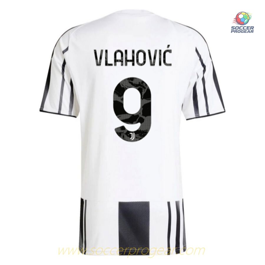 Juventus Home Children's Edition Soccer Uniform Football Shirt 2025/26 Collection Vlahovic