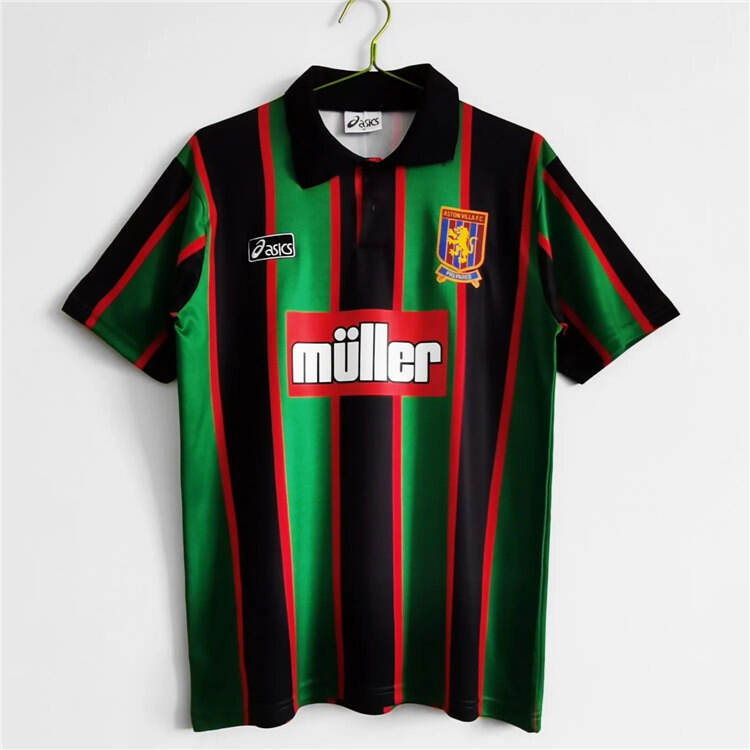 Aston Villa 9395 Retro Away Soccer JerseyFootball Shirt - Official