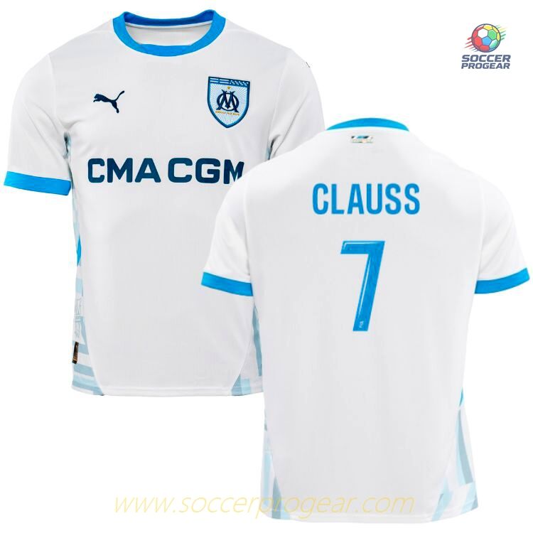 OM Fan Edition Home Football Soccer Jersey 2024/25 Collection Clauss