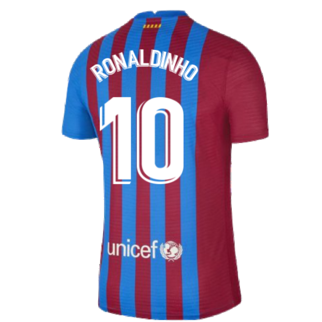 Official Home Barcelona Ronaldinho Jersey 2021-2022 Durable