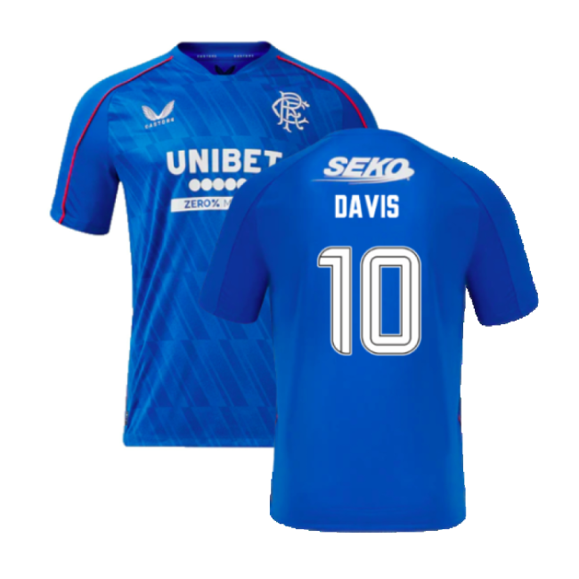 Authentic Rangers Fc Home Jersey D. 1 #0 New Season Licensed Pro (v6)