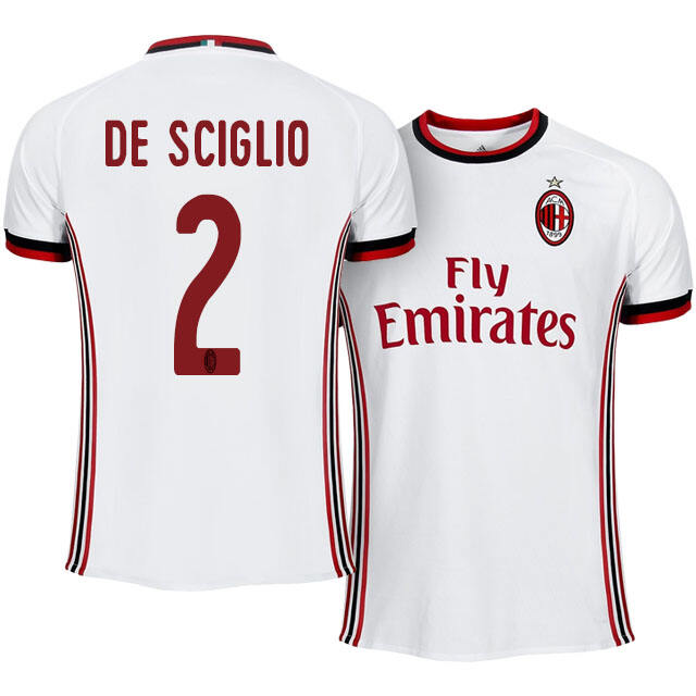 AC Milan Away 201718 Mattia De Sciglio 2 Soccer Jersey Shirt -