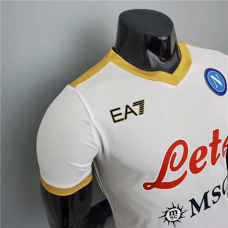 Napoli 21-22 Third White Soccer Jersey Football Shirt Player Version