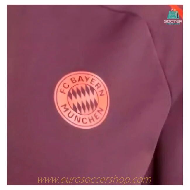2024-2025 Bayern Munich Track Jacket (Shadow Maroon)