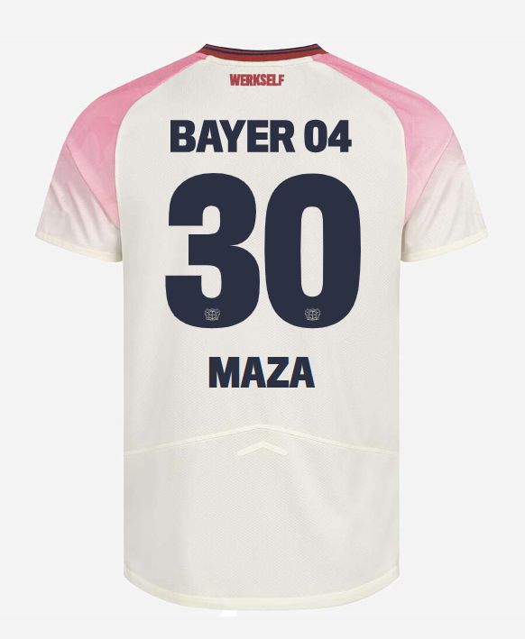 Bayer 04 Leverkusen 25-26 Away MAZA 30 Football Jersey