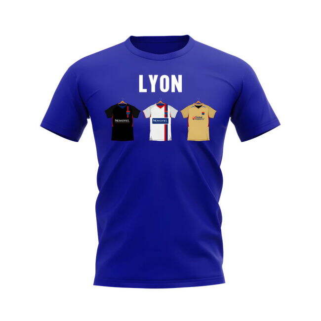 Lyon 2007-2008 Retro Shirt Text T-shirt (Blue)