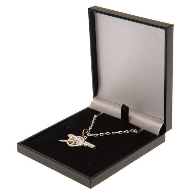 Arsenal FC Silver Plated Boxed Pendant GN - official style