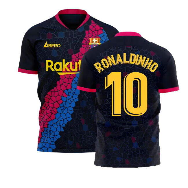 Catalonia 2025-2026 Away Concept Football Kit (Libero) (RONALDINHO 10)