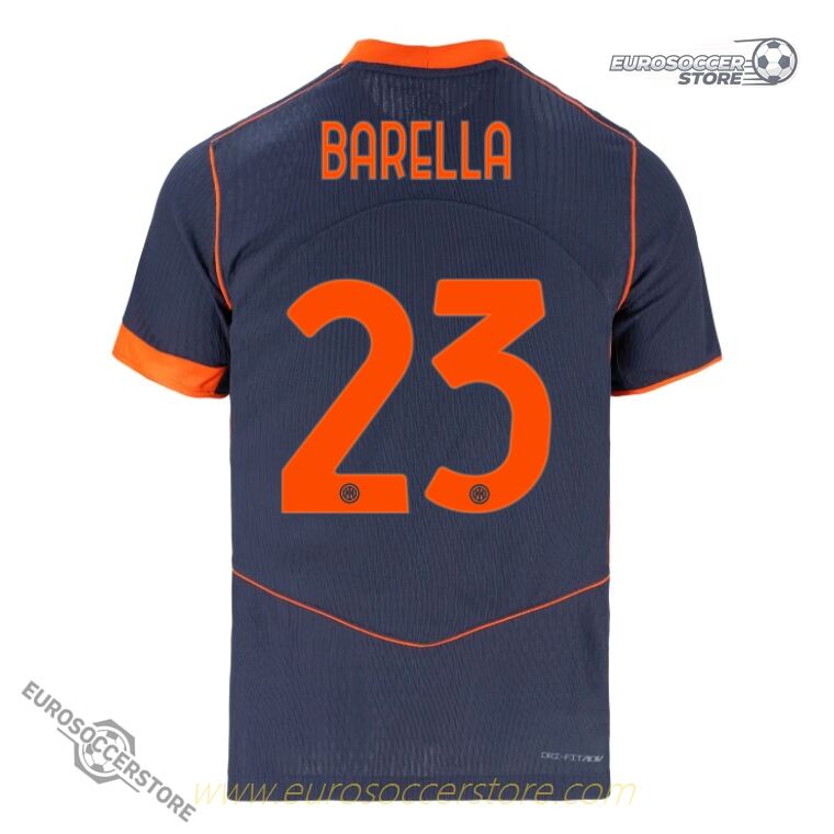 Inter Milan 25-26 Third Jersey (Player Version) with BARELLA 23