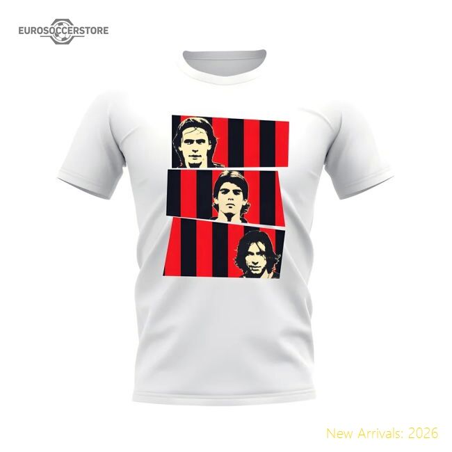 Elite Inzaghi Kaka Pirlo Ac Milan Trio Tee (white) - Cost-effective