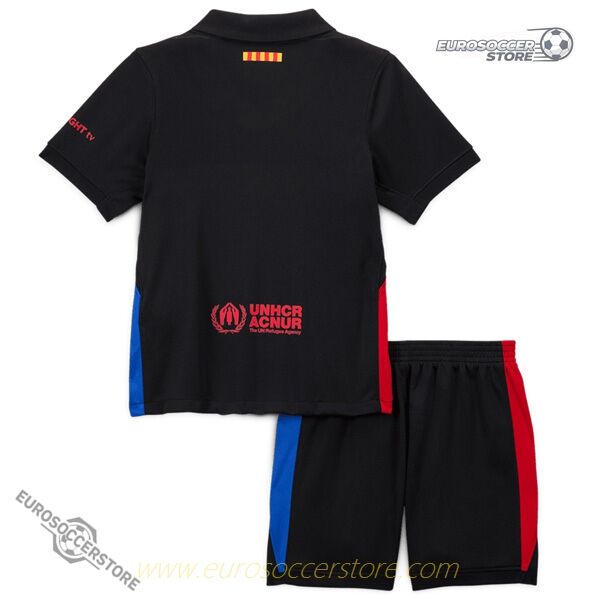 Barcelona 24-25 Season Kids' Away Jersey with Spotify's New Logo Kit