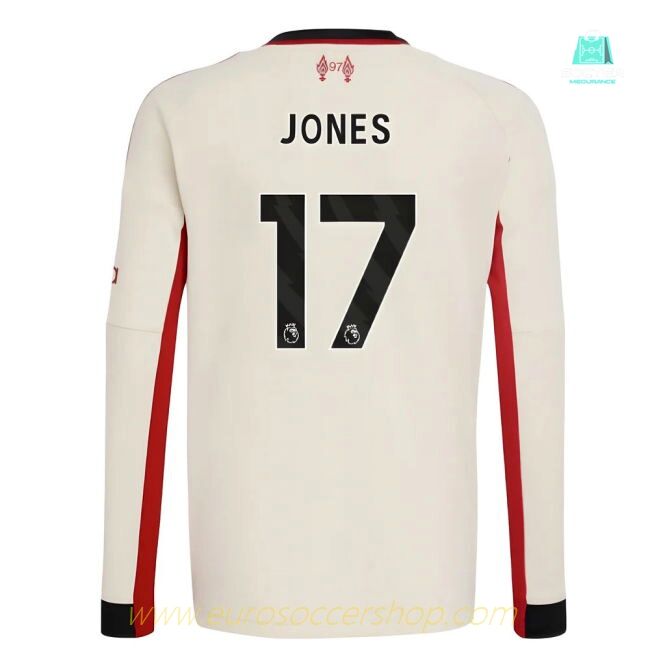2025-2026 Liverpool Away Long Sleeve Shirt (Kids) (Jones 17)