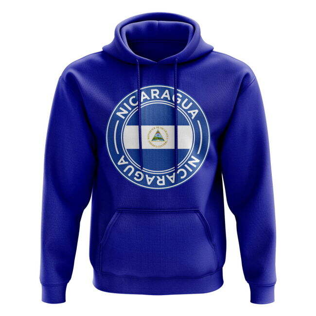 Nicaragua Football Badge Hoodie (Royal)
