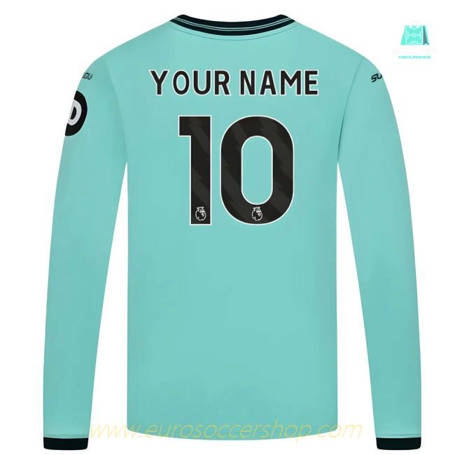 2025-2026 Wolves Long Sleeve Away Shirt (Kids) (Your Name)
