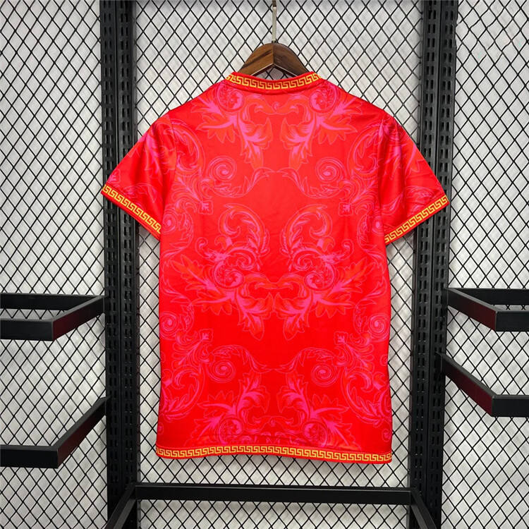 Official Elite High Quality Quick Dry Italy X Versace Red Shirt