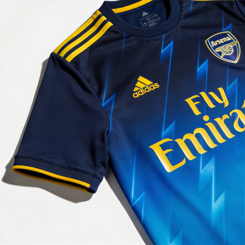 Arsenal 2019/20 Season 'Blue Lightning' Third Jersey: A Modern Classic with Innovative Design