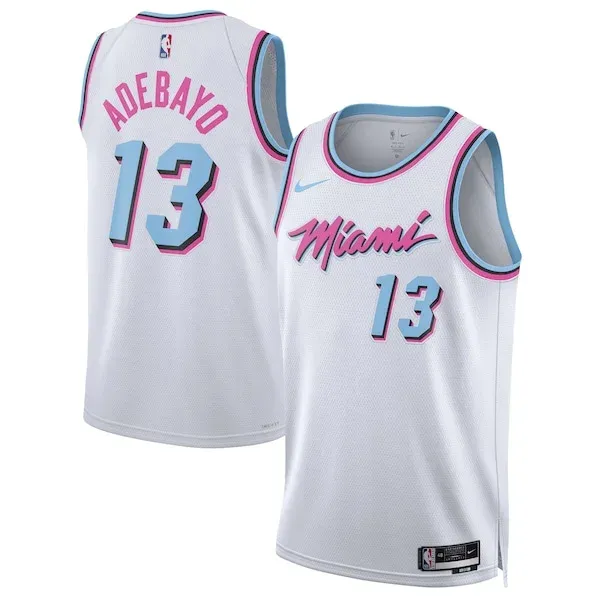 Bam Adebayo MIA Swingman Jersey - exclusive authentic-jersey - White