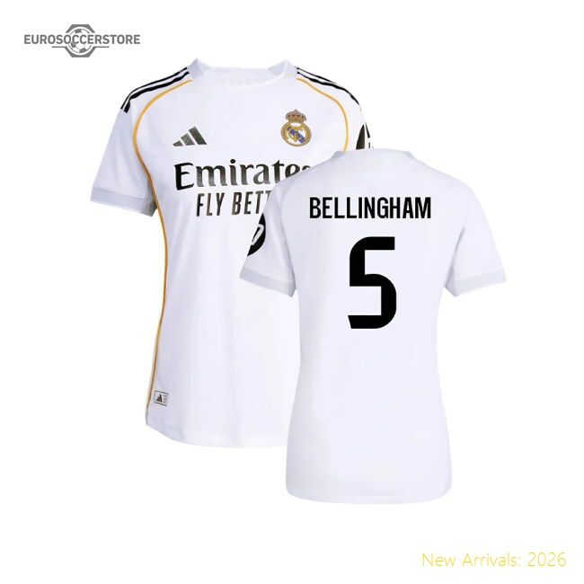 First-class Real Madrid Home Bellingham Jersey 2025-2026 Durable
