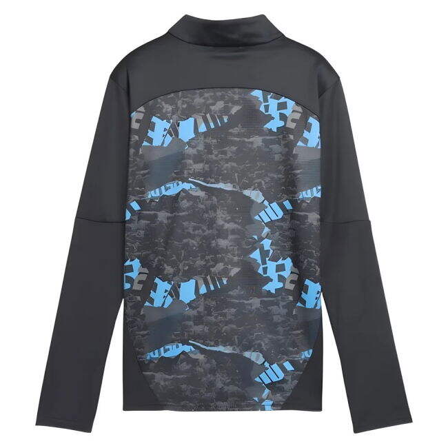 2024-2025 Man City Prematch 1/4 Zip Top (Strong Gray) - Kids