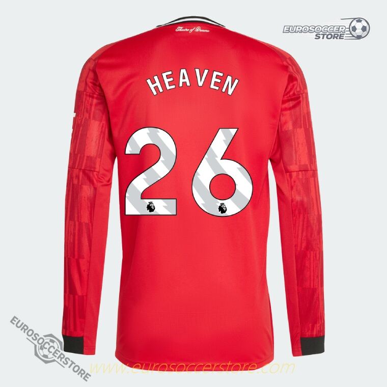 Manchester United 25-26 Home Long Sleeve HEAVEN 26 Version Jersey