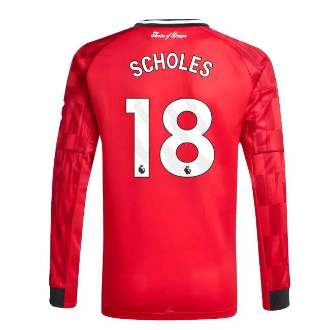 Budget-Friendly Man Utd Scholes 18 2025-2026 Man Utd Long Sleeve Ho...