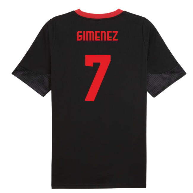 2025-2026 AC Milan Training Jersey (Black) (Gimenez 7)