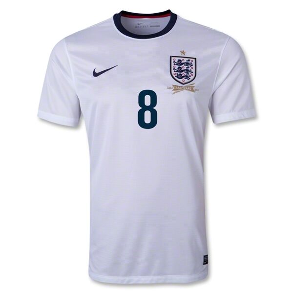 Quick Dry 2013 England 8 LAMPARD Home White Jersey Shirt