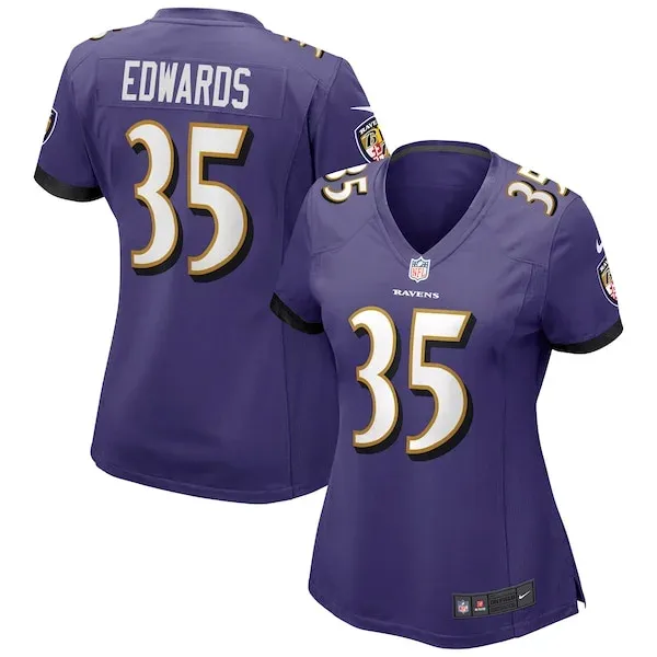 Baltimore Ravens Gus Edwards Game Jersey - Purple | NFL Player Jersey