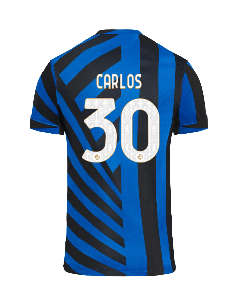 Inter Milan's 24-25 Home Jersey featuring CARLOS with the number 30