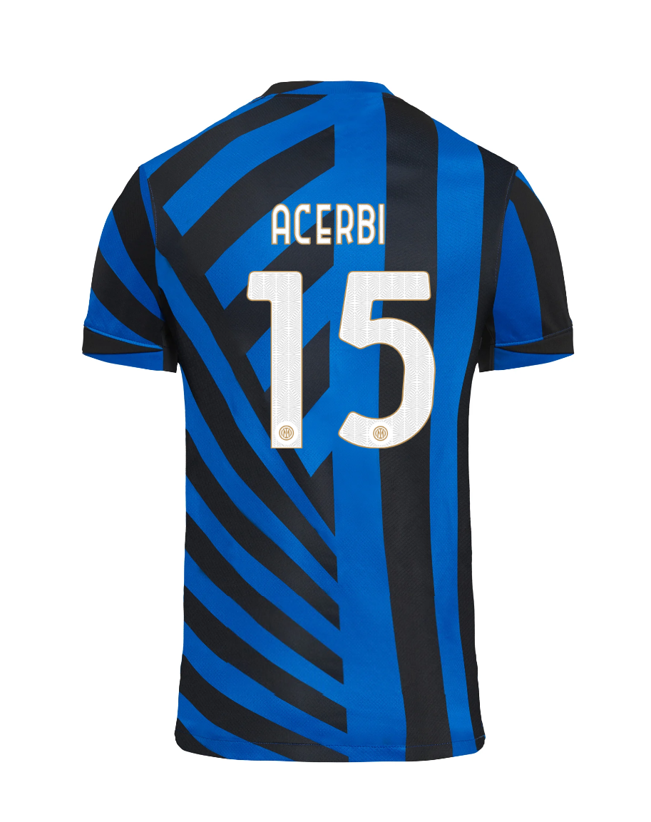Inter Milan 24-25 Season Home Jersey, Player Version: ACERBI, Jersey Number 15