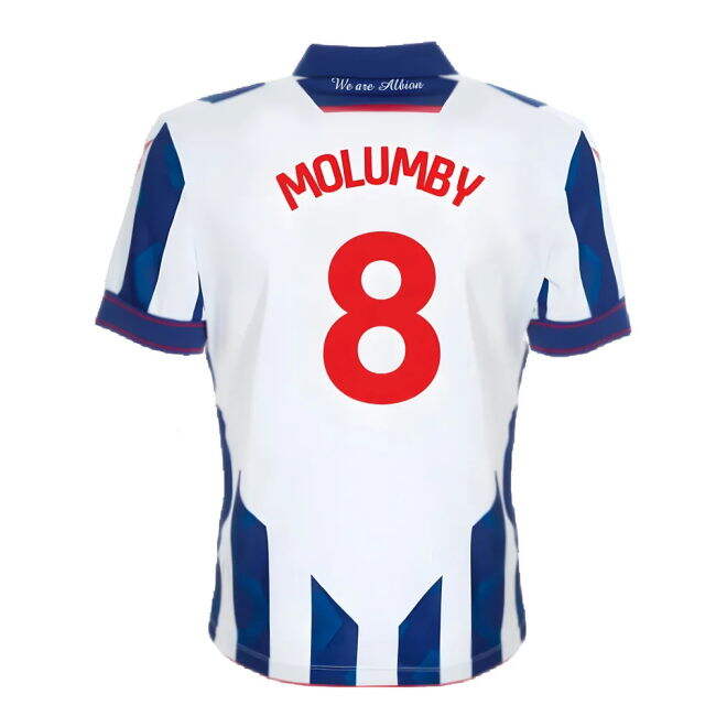 Authorized 2024-2025 West Brom WBA Home Shirt (Molumby 8)