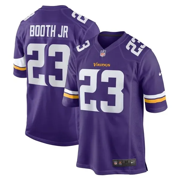 None Andrew Booth Game Jersey - Purple | NFL Player Jersey | NFL Footb