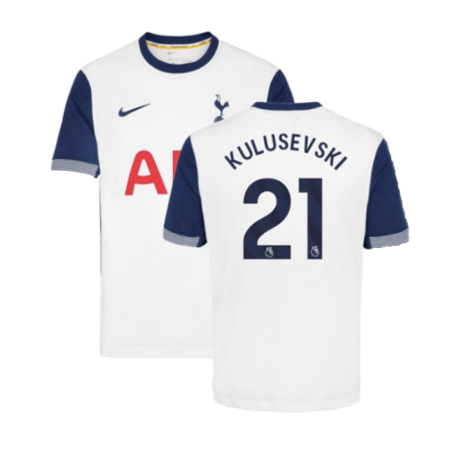 Match Day Spurs Tottenham Hotspur Home Shirt Kulusevski #21 Durabl...