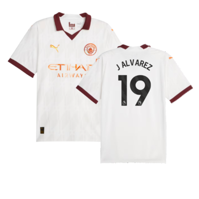 2023-2024 Man City Away Shirt (J ALVAREZ 19) (Limited Edition)