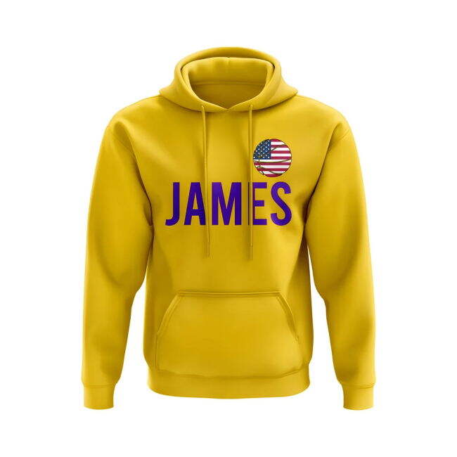 Championship Premium-Quality Lebron James Usa Name Hoody (Yellow)