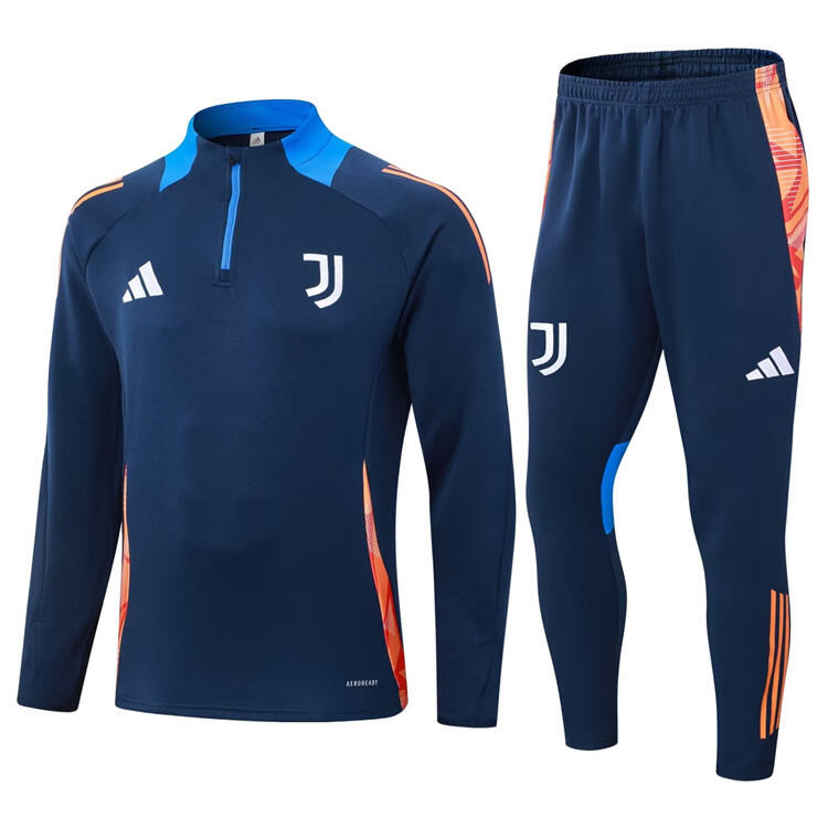 2425 Juventus Blue Half Zipper TrackSuit - Official Replica 7807