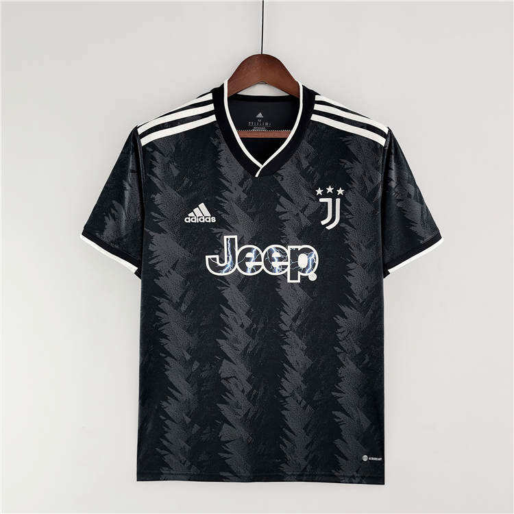 2223 Juventus Away Black Soccer Jersey Football Shirt - Official