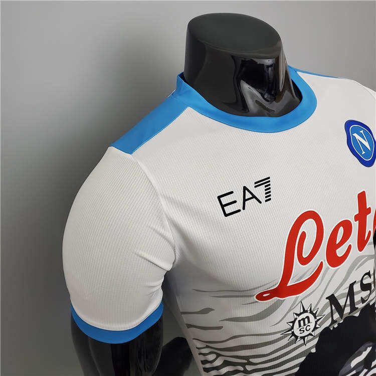 Napoli 21-22 Maradona Commemorative Version White Soccer Jersey