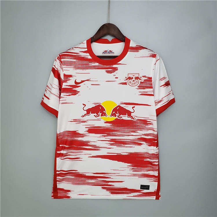 RB Leipzig 21-22 Home Kit Soccer Jersey RedWhite Football Shirt -