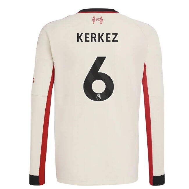 Liverpool 2025-20 Away Football Kit Kerkez Name & Number L S Kids