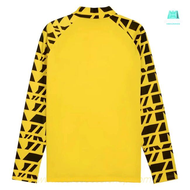 2025-2026 Borussia Dortmund Warm Up 1/4 Zip Top (Yellow)