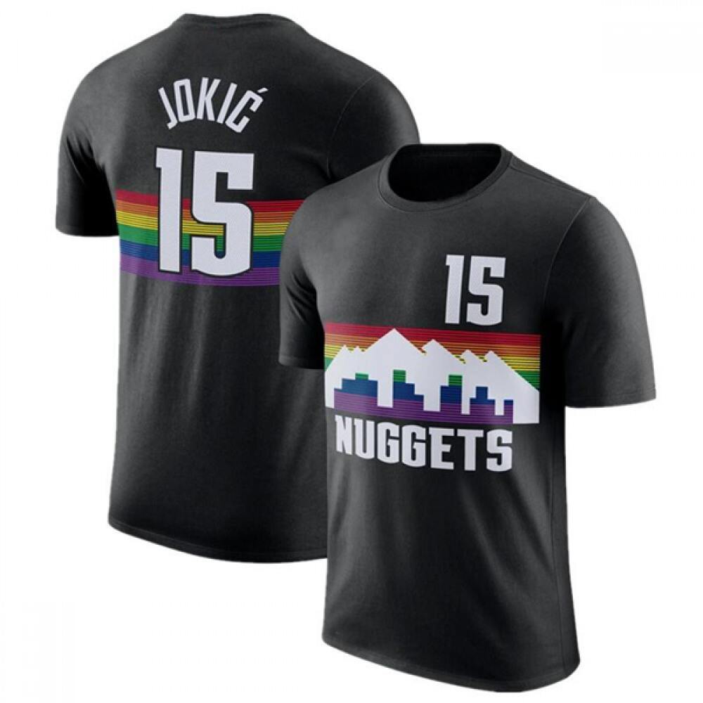 Durable Denver Nuggets Nikola Jokic15 Black Jersey - - Game Day Essential