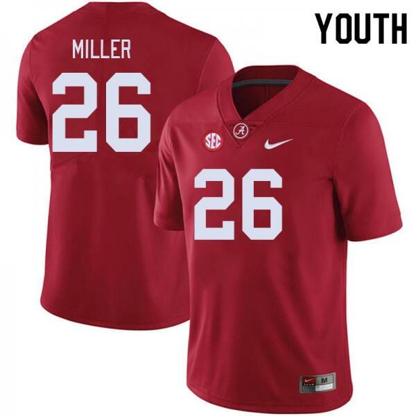 Youth Alabama Crimson Tide #26 Jam Miller Crimson Nike Stitch Jerseys