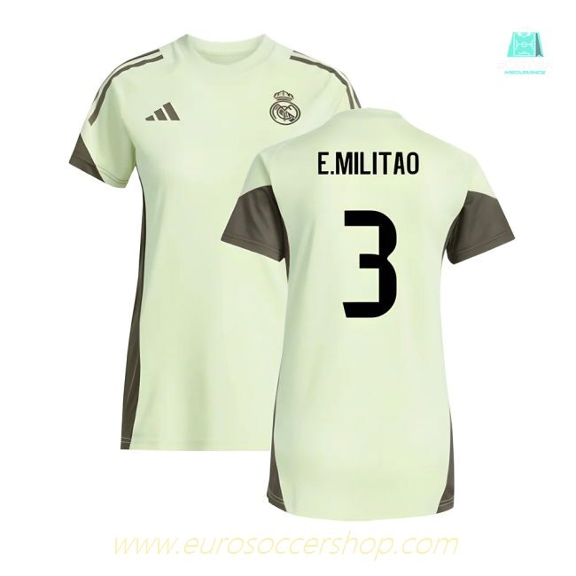 2025-2026 Real Madrid Training Jersey (Almost Lime) - Womens (E.Militao 3)