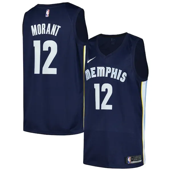 Premium-Quality Ja Morant MEM Basketball Jersey - Navy - Fan Favorite