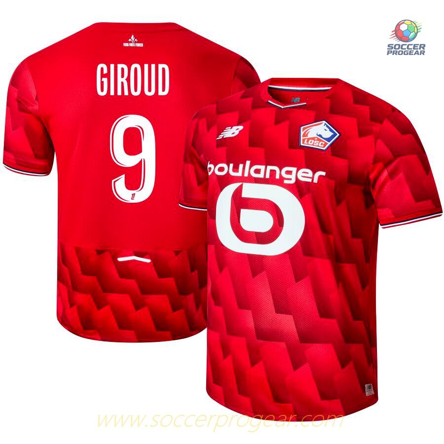LOSC Home Soccer Team Shirt 2025-2026 Season Olivier Giroud